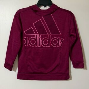 Adidas Kids Burgundy Hoodie